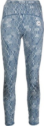 TruePace abstract-print running leggings