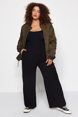 Women's High Waist Plus Size Pants-AA