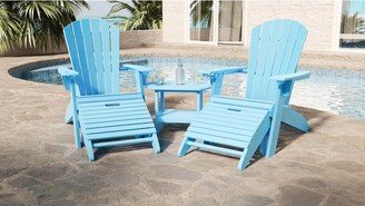 EkoPoly Ocean View 5-Piece Adirondack Lounge Set