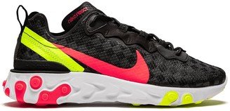 React Element 55 Black/Flash Crimson sneakers