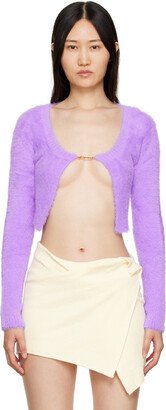 Purple 'La Maille Neve Manches Longues' Cardigan