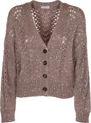 Ribbed Buttoned Cardigan-AA