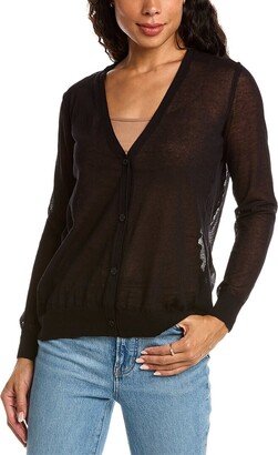 V-Neck Silk-Blend Cardigan