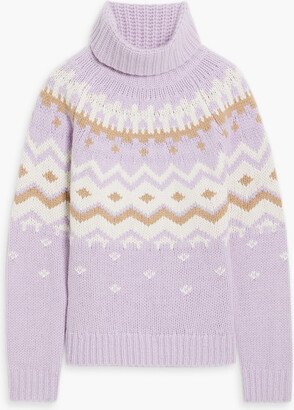 Fair Isle cashmere turtleneck sweater