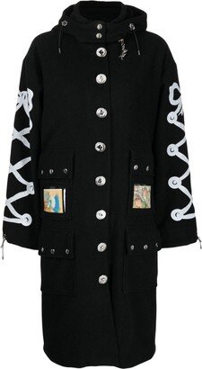 Heli graphic-print wool coat