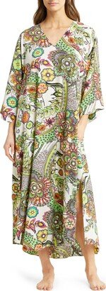 Peizuri Paisley Sateen Caftan Nightgown