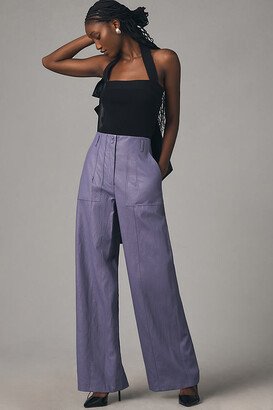 Met Faux Leather Trousers Pants