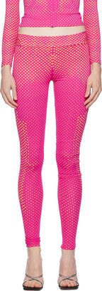 Sinead Gorey Pink Laser-Cut Leggings