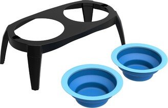 Pet Adobe Elevated Pet Bowl Set with Nonslip Stand for Cats and Dogs - 16 Oz.