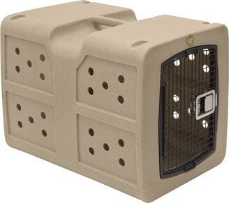 Dakota 283 Dakota283 G3 High-Security Polyethylene Framed Door Dog Kennel with Keyed Paddle Latching Door, Large, Coyote Tan