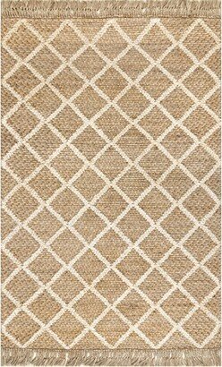 Hand Woven Lena Tassel Jute Area Rug 8x10, Natural