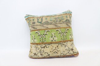 Kilim Pillow Cover, Designer Pillows, Turkish Pillow, Green Cushion Case, Rug Valentines Day Gift Covers, 6806