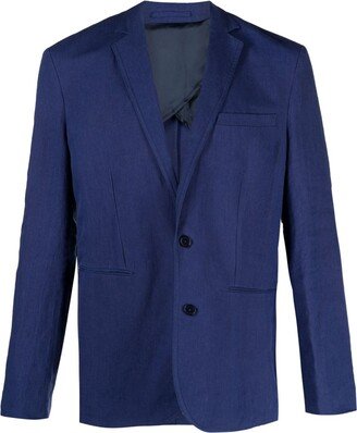 Single-Breasted Silk Blazer-AA