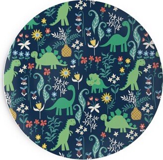 Salad Plates: Dino Garden Salad Plate, Multicolor