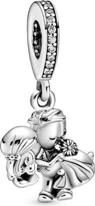 Cubic Zirconia Married Couple Dangle Charm