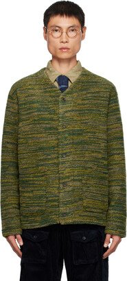 Green Button-Up Cardigan