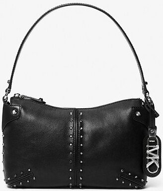 Astor Large Studded Leather Shoulder Bag