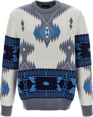 Icon Jacquard Crewneck Jumper