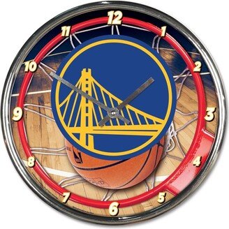 Wincraft Golden State Warriors 12 Round Chrome Clock