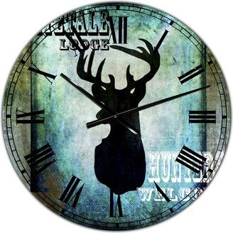 Designart Lodge Whitetale Lodge Oversized Cottage Wall Clock - 36