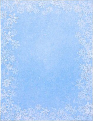 Sustainable Greetings 96-Pack Merry Christmas Snowflakes Stationery Letterhead Paper (8.5 x 11 In)