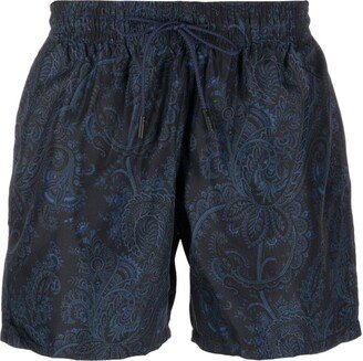 Paisley-Print Swim Shorts-AA