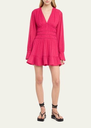 SIMKHAI Cristabel Tiered Overlay Mini Dress