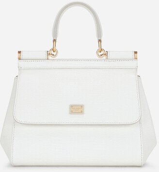 Small iguana-print calfskin Sicily bag