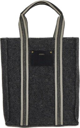 Stripe-Detailed Tote Bag