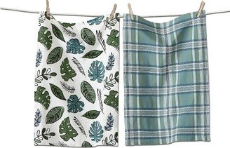 tagltd Foliage Flour Sack Dishtowel Set Of 2