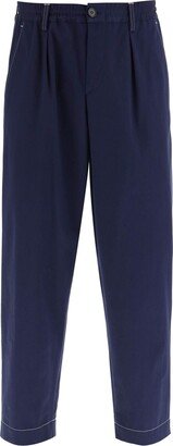 Cotton Cropped Trousers-AB