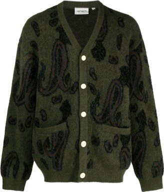 Medford paisley-jacquard cardigan