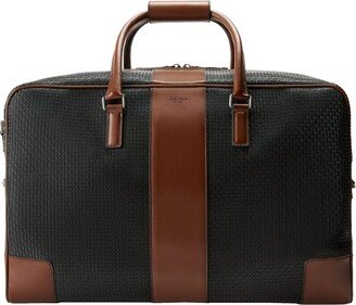 Leather-Trim Canvas Holdall