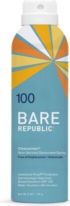 Bare Republic Clearscreen Sunscreen Spray - SPF 100 - 6 fl oz