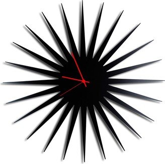 Adam Schwoeppe 'MCM Starburst Clock - Black' Midcentury Modern Style Wall Decor