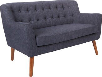 OS Home and Office Furniture OS Home & Office Furniture #MLL52-M19 Navy Blue Mid Century Love Seat