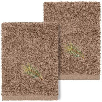 Pierre Embellished Washcloth - Set of 2 - Latte