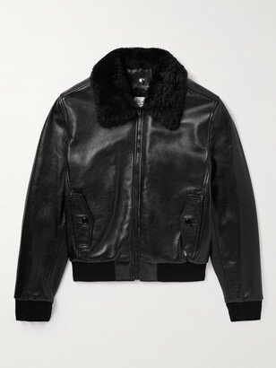 Shearling-Lined Leather Jacket
