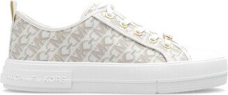 Monogram-Printed Lace-Up Sneakers