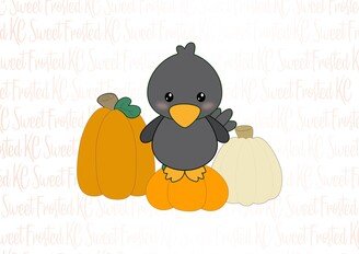 Fall Pumpkin Crow Cookie Cutter