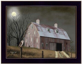 Midnight Moon by Billy Jacobs, Ready to hang Framed Print, Black Frame, 26