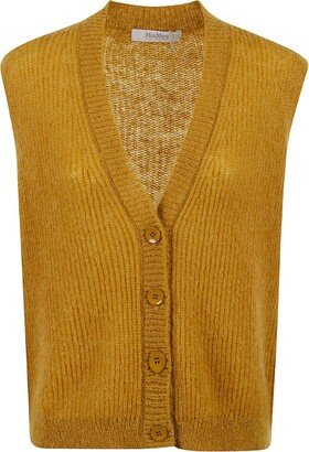 Buttoned V-Neck Cardigan