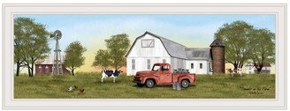 Summer on the Farm by Billy Jacobs, Ready to hang Framed Print, White Frame, 39