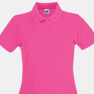 Ladies Lady-Fit Premium Short Sleeve Polo Shirt (Fuchsia)