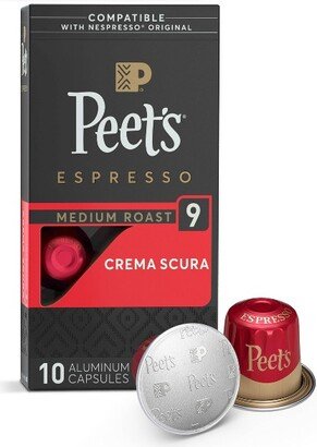 Peet's Coffee Peet's Espresso Crema Scura Medium Roast Aluminum Capsules - 10ct/1.87oz