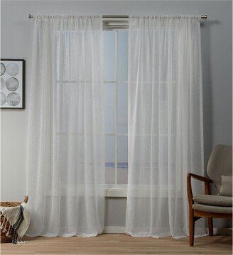 Itaji Sheer Rod Pocket Top Curtain Panel Pair, 54 x 84