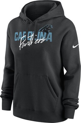 Women's Wordmark Club (NFL Carolina Panthers) Pullover Hoodie in Black