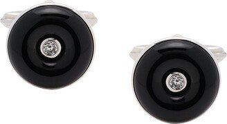 Crystal-Detail Disc Cufflinks