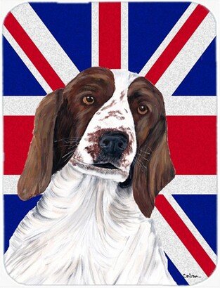 SC9837LCB Springer Spaniel With English Union Jack British Flag Glass Cutting Board