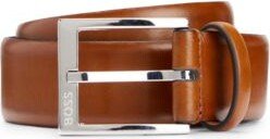 Italian-made belt with branded buckle